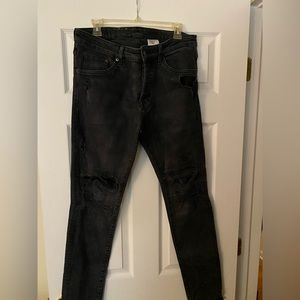 Black distress jeans